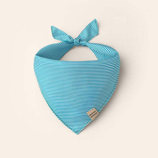 Bandana Rayas satín aqua