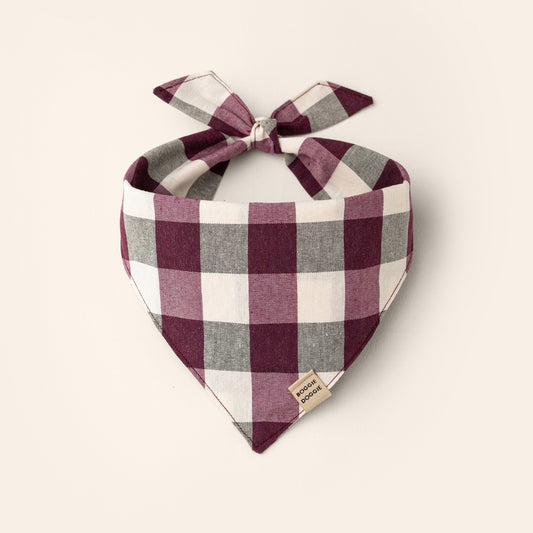 Bandana de Cuadros Ciruela