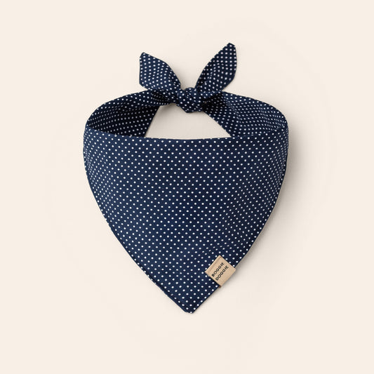 Bandana Azul marino con Lunares