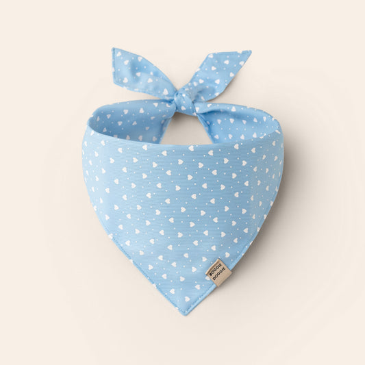 Bandana Azul con Corazones