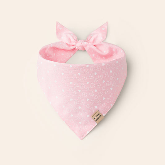 Bandana Rosa con Corazones