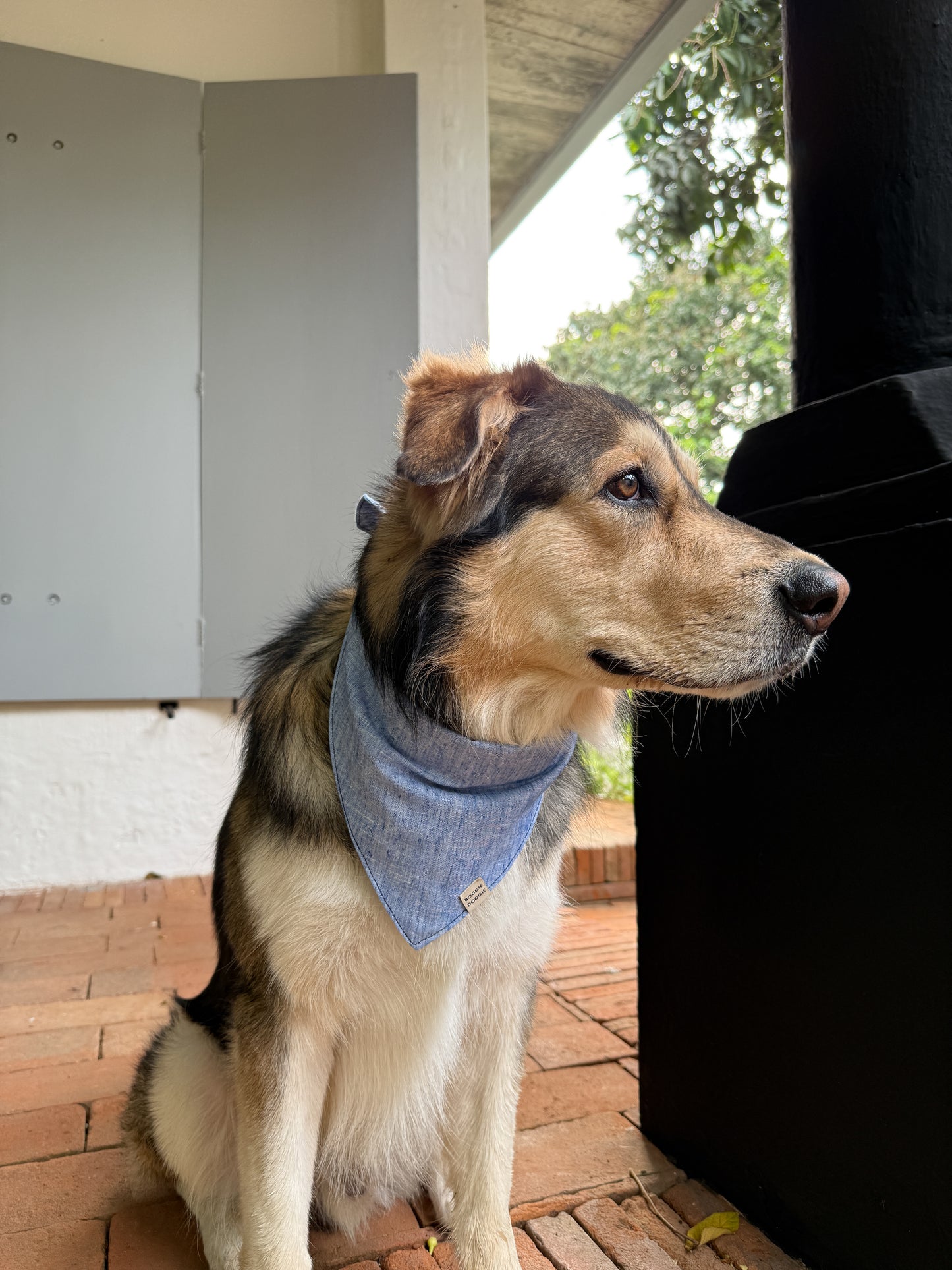 Bandana Jaspeada azul claro