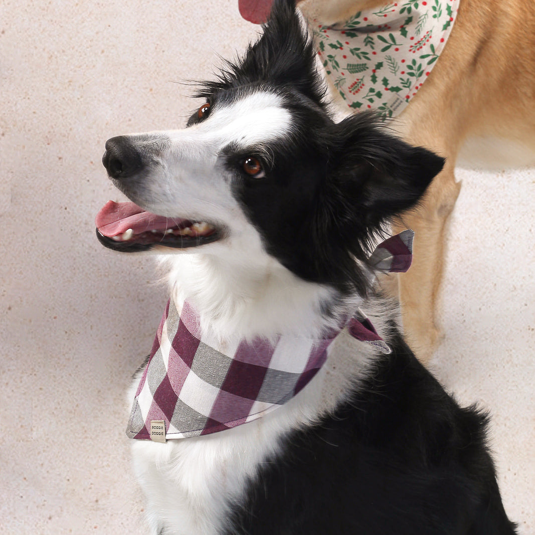 Bandana de Cuadros Ciruela