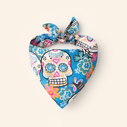 Bandana de Calaveras y flores